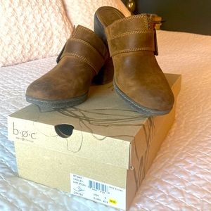 Born Concept. Brown Leather size 9 mules